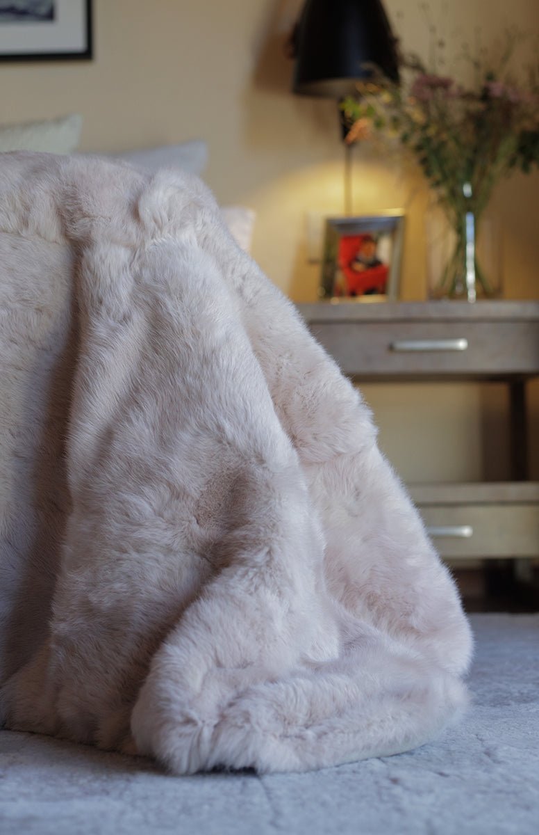 Rabbit Fur Luxury Throw Blanket