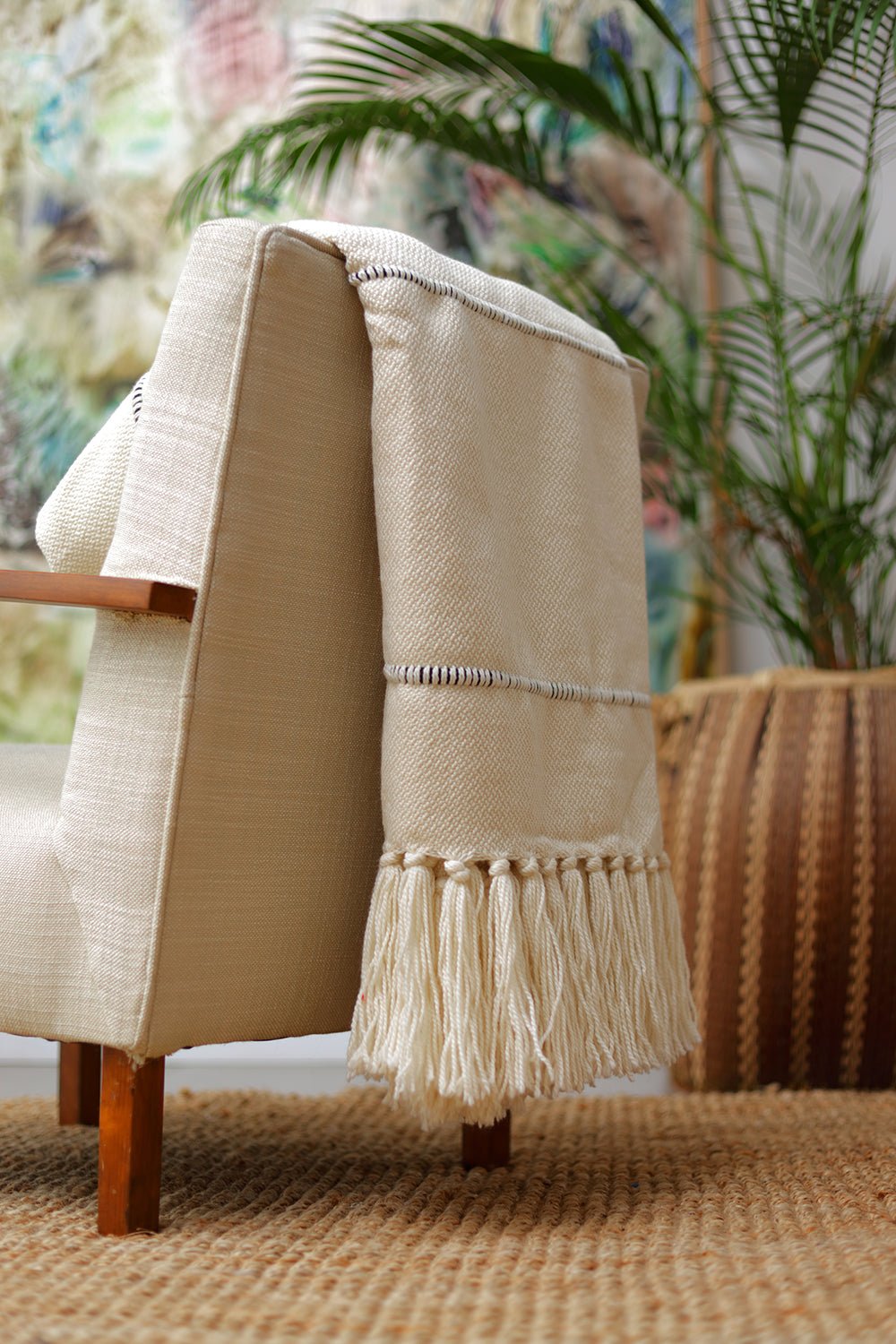 Brown Multicolor Stripe Throw