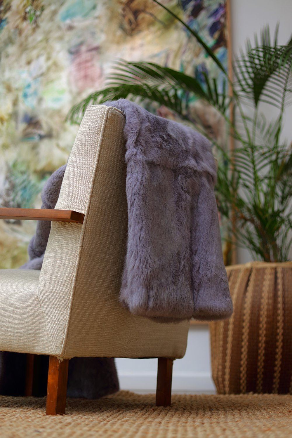 Rabbit Fur Luxury Throw Blanket - Image 2