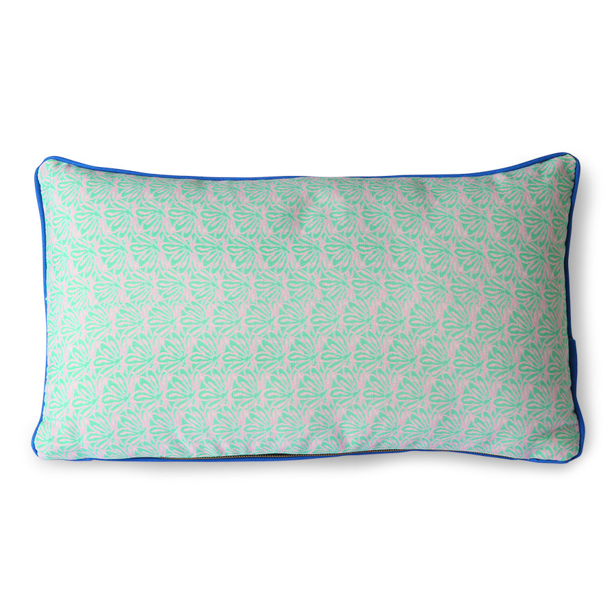 Brown Green Printed Rectangular Accent Pillow - Image 2